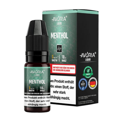Avoria - Menthol - 10ml Fertigliquid (Nikotinfrei/Nikotin) - Menthol 1er Packung 12 mg/ml- Vapes4you