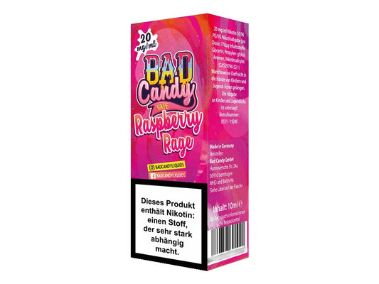 Bad Candy Liquids - Raspberry Rage - 10ml Fertigliquid (Nikotinsalz) - 1er Packung 20 mg/ml - Vapes4you