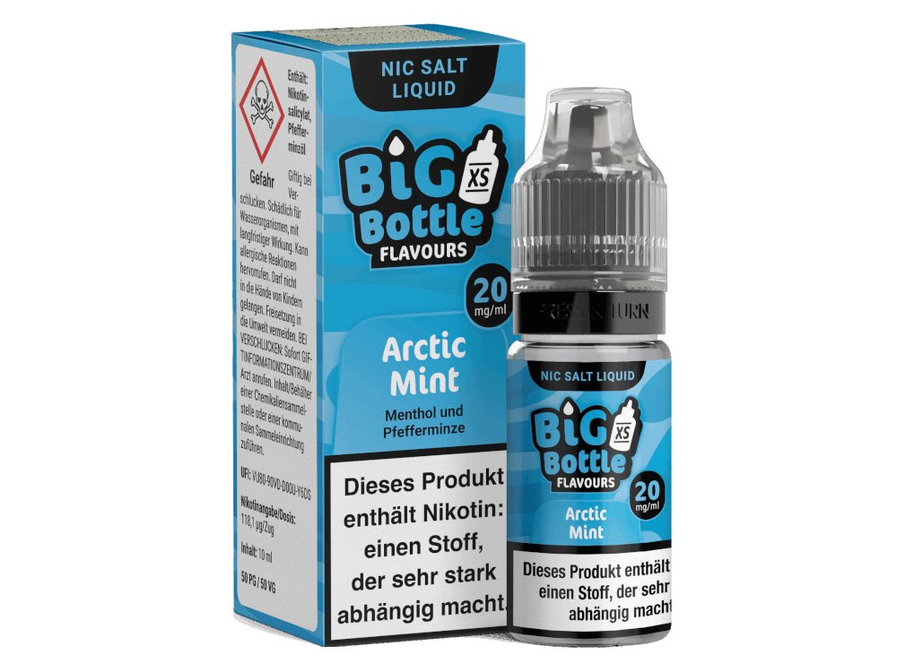 Big Bottle - Artic Mint - 10ml Fertigliquid (Nikotinsalz) - 1er Packung 20 mg/ml - Vapes4you