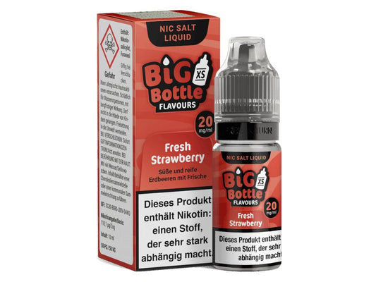 Big Bottle - Fresh Strawberry - 10ml Fertigliquid (Nikotinsalz) - 1er Packung 20 mg/ml - Vapes4you