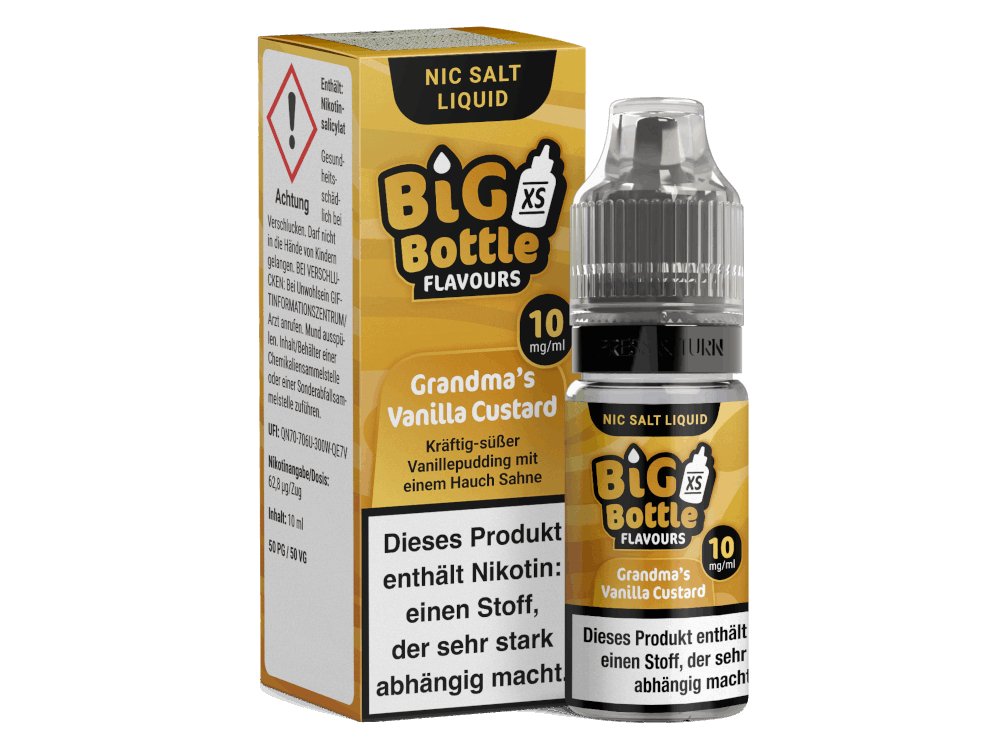Big Bottle - Grandma's Vanilla Custard - 10ml Fertigliquid (Nikotinsalz) - 1er Packung 10 mg/ml - Vapes4you