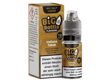 Big Bottle - Indiana Tabak - 10ml Fertigliquid (Nikotinsalz) - 1er Packung 10 mg/ml - Vapes4you