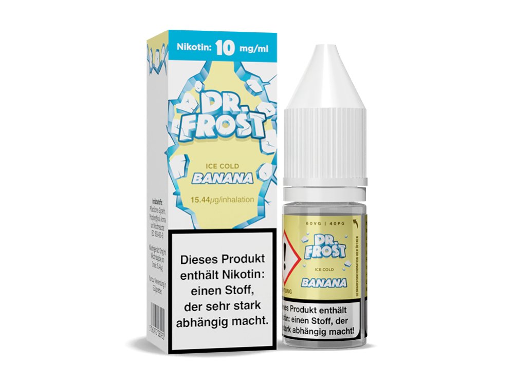Dr. Frost Ice Cold - Banana - 10ml Fertigliquid (Nikotinsalz) - Banana 1er Packung 10 mg/ml- Vapes4you