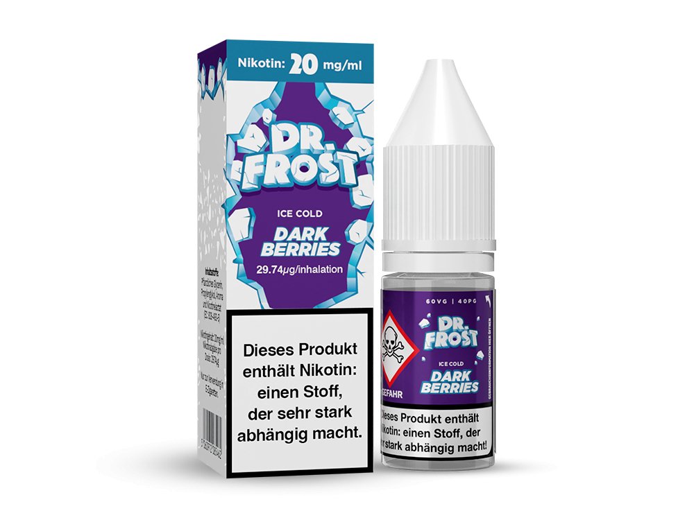 Dr. Frost Ice Cold - Dark Berries - 10ml Fertigliquid (Nikotinsalz) - Dark Berries 1er Packung 20 mg/ml- Vapes4you