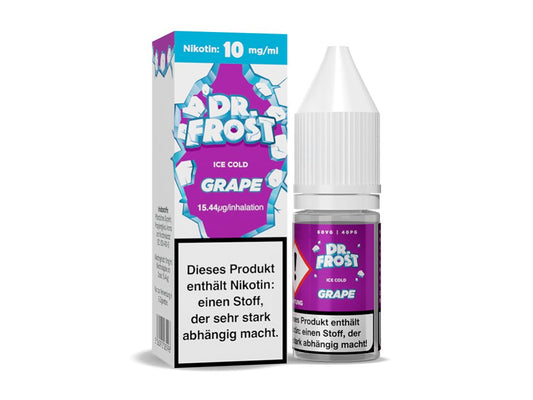 Dr. Frost Ice Cold - Grape - 10ml Fertigliquid (Nikotinsalz) - Grape 1er Packung 10 mg/ml- Vapes4you