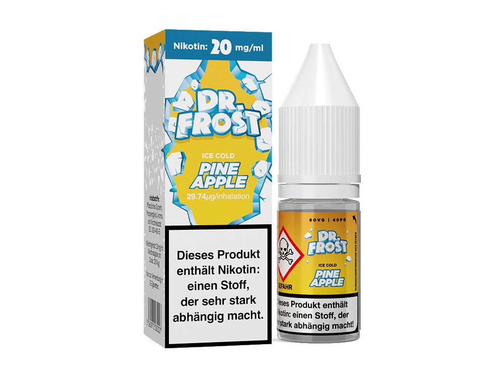 Dr. Frost Ice Cold - Pineapple - 10ml Fertigliquid (Nikotinsalz) - Pineapple 1er Packung 20 mg/ml- Vapes4you