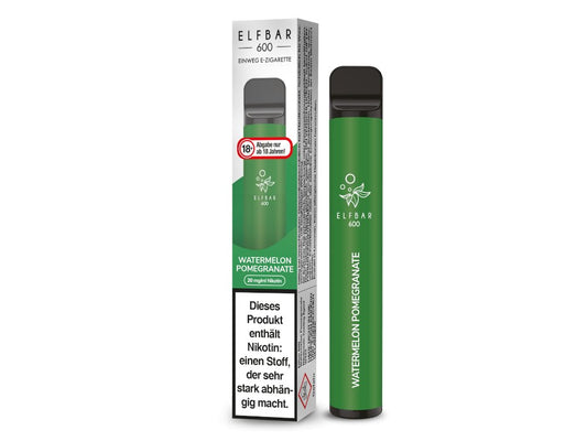 Elf Bar - 600 - Einweg E-Zigarette (Nikotin) - Watermelon Pomegranate 1er Packung 20 mg/ml- Vapes4you