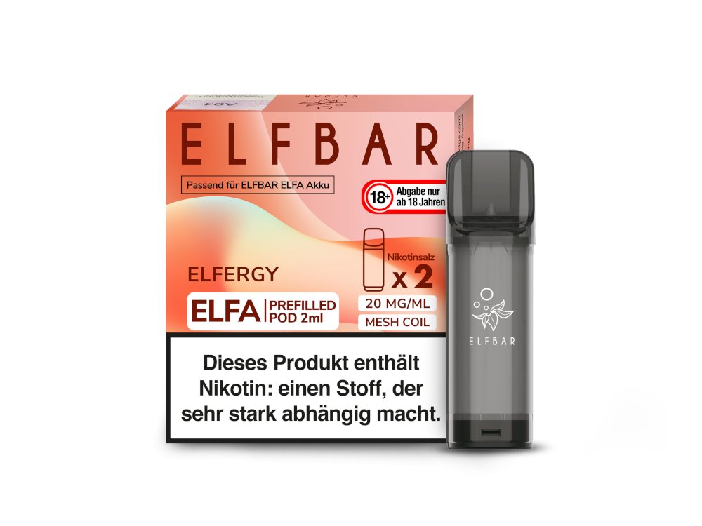 Elf Bar - Elfa - 2ml Prefilled Pods (2 Stück pro Packung) - Elfergy 1er Packung 20 mg/ml- Vapes4you