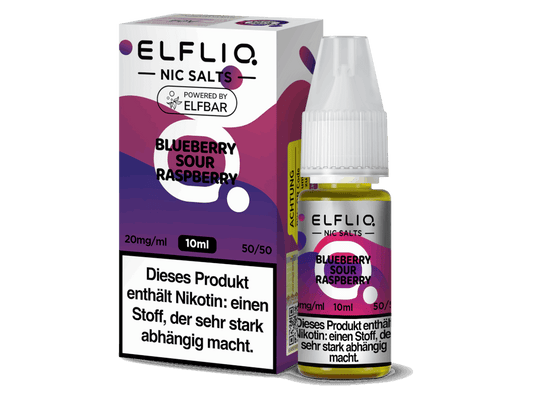 ELFLIQ - Blueberry Sour Raspberry - 10ml Fertigliquid (Nikotinsalz) - 1er Packung 20 mg/ml - Vapes4you