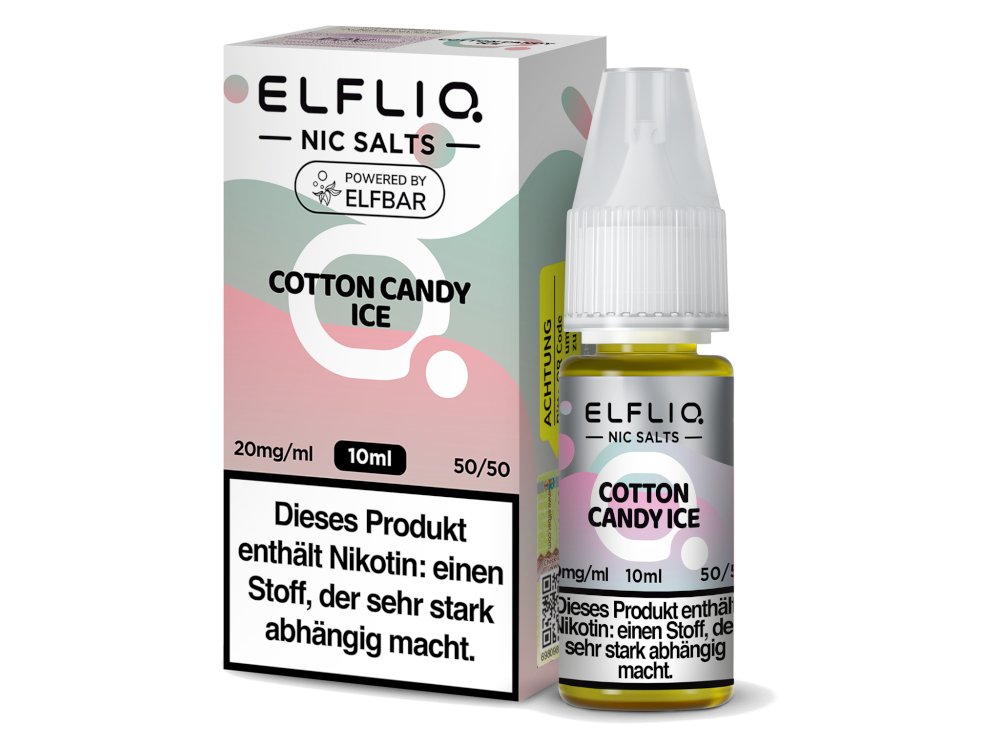 ELFLIQ - Cotton Candy Ice - 10ml Fertigliquid (Nikotinsalz) - 1er Packung 10 mg/ml - Vapes4you