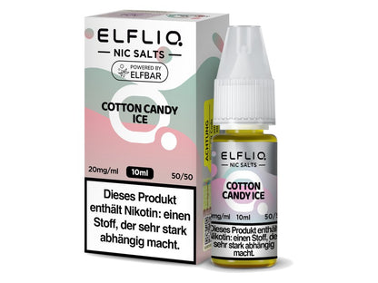 ELFLIQ - Cotton Candy Ice - 10ml Fertigliquid (Nikotinsalz) - 1er Packung 10 mg/ml - Vapes4you