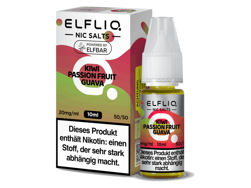 ELFLIQ - Kiwi Passion Fruit Guava - 10ml Fertigliquid (Nikotinsalz) - 1er Packung 10 mg/ml - Vapes4you