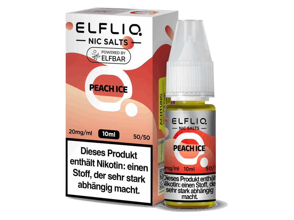 ELFLIQ - Peach Ice - 10ml Fertigliquid (Nikotinsalz) - 1er Packung 20 mg/ml - Vapes4you