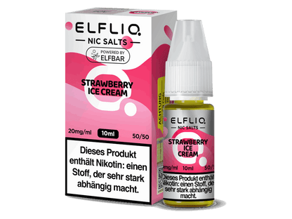 ELFLIQ - Strawberry Ice Cream - 10ml Fertigliquid (Nikotinsalz) - 1er Packung 10 mg/ml - Vapes4you