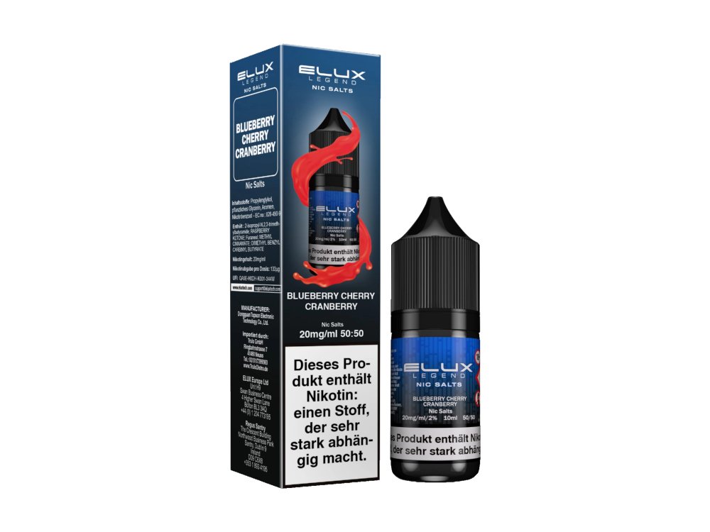 Elux - Blueberry Cherry Cranberry - 10ml Fertigliquid (Nikotinsalz) - Blueberry Cherry Cranberry 10 mg/ml- Vapes4you