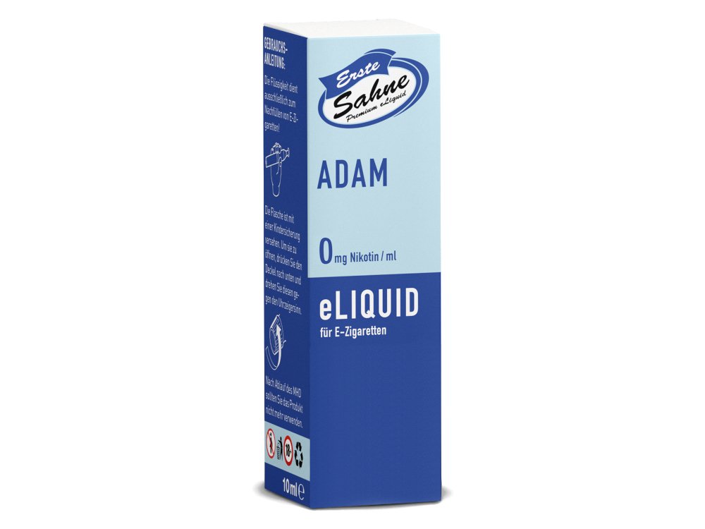 Erste Sahne - Adam - 10ml Fertigliquid (Nikotinfrei/Nikotin) - 1er Packung 0 mg/ml - Vapes4you