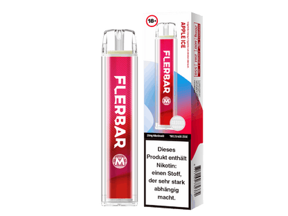 Flerbar - M - Einweg E-Zigarette (Nikotin) - Apple Ice 1er Packung 20 mg/ml- Vapes4you