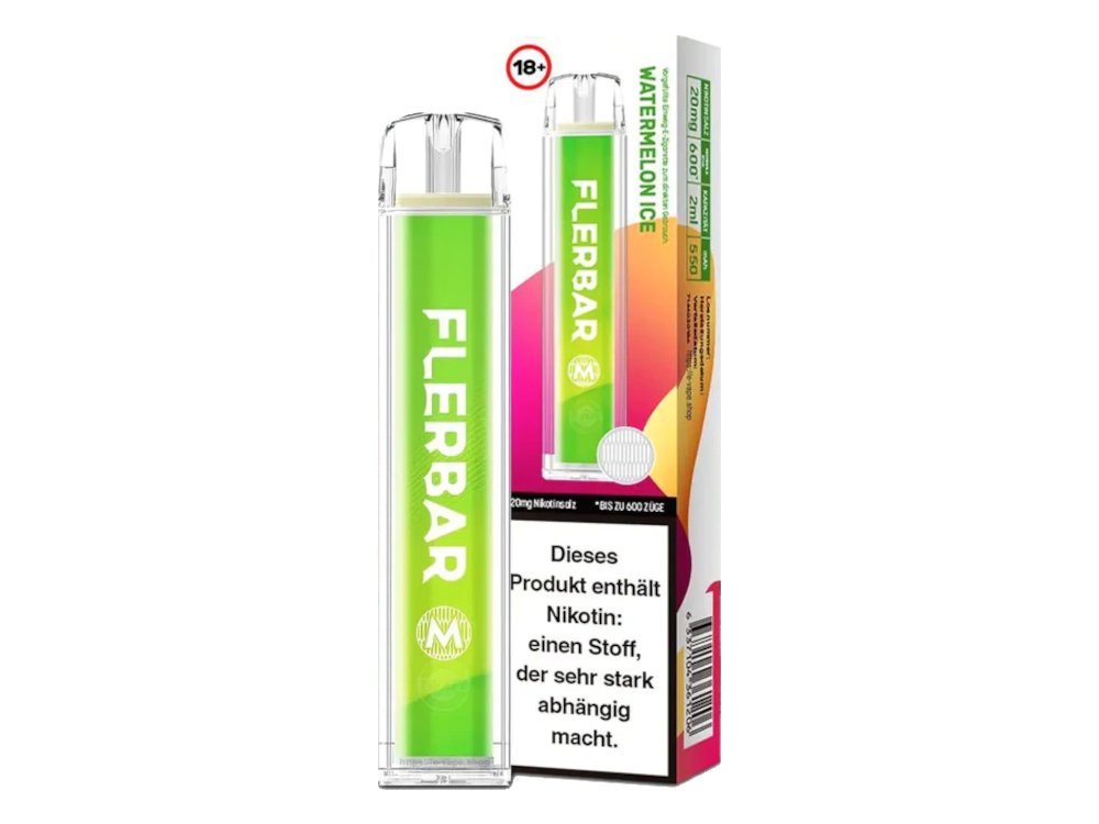 Flerbar - M - Einweg E-Zigarette (Nikotin) - Apple Ice 1er Packung 20 mg/ml- Vapes4you