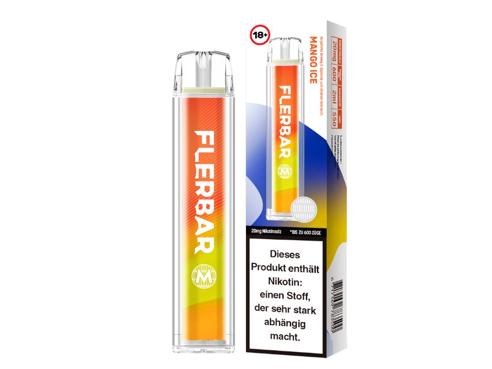 Flerbar - M - Einweg E-Zigarette (Nikotin) - Apple Ice 1er Packung 20 mg/ml- Vapes4you