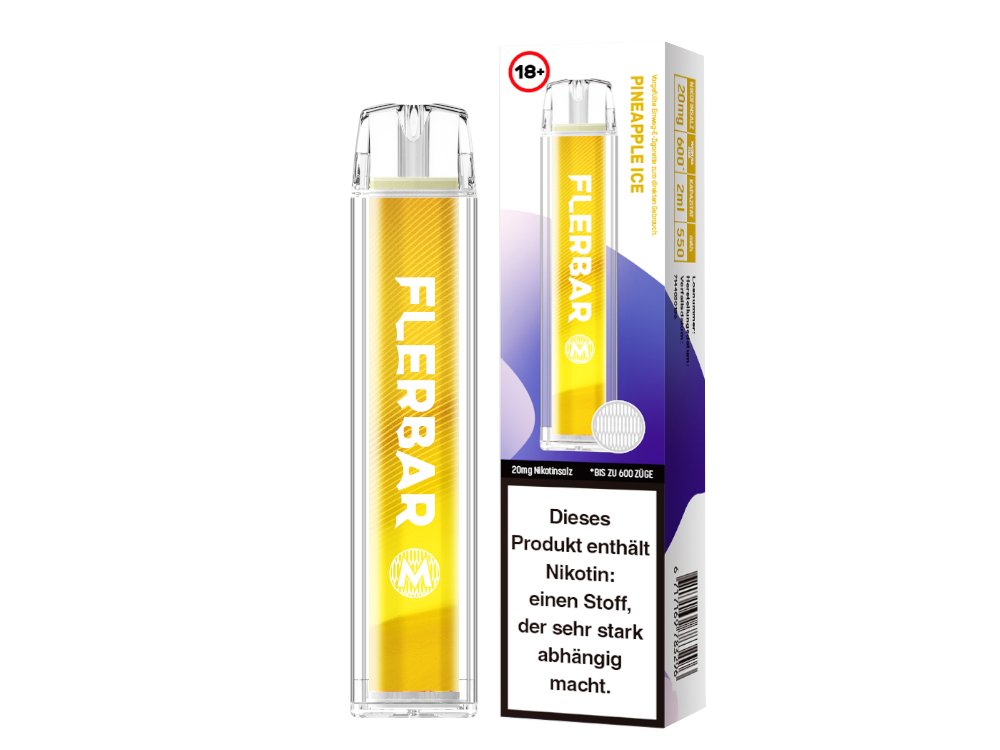 Flerbar - M - Einweg E-Zigarette (Nikotin) - Apple Ice 1er Packung 20 mg/ml- Vapes4you