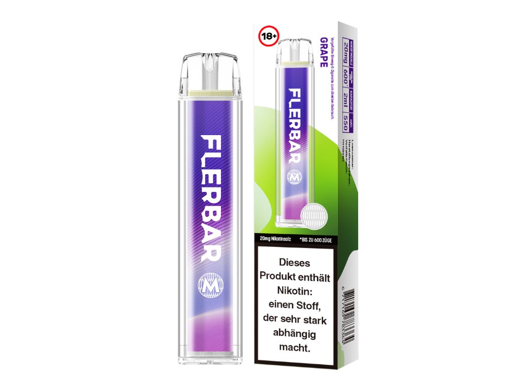 Flerbar - M - Einweg E-Zigarette (Nikotin) - Apple Ice 1er Packung 20 mg/ml- Vapes4you