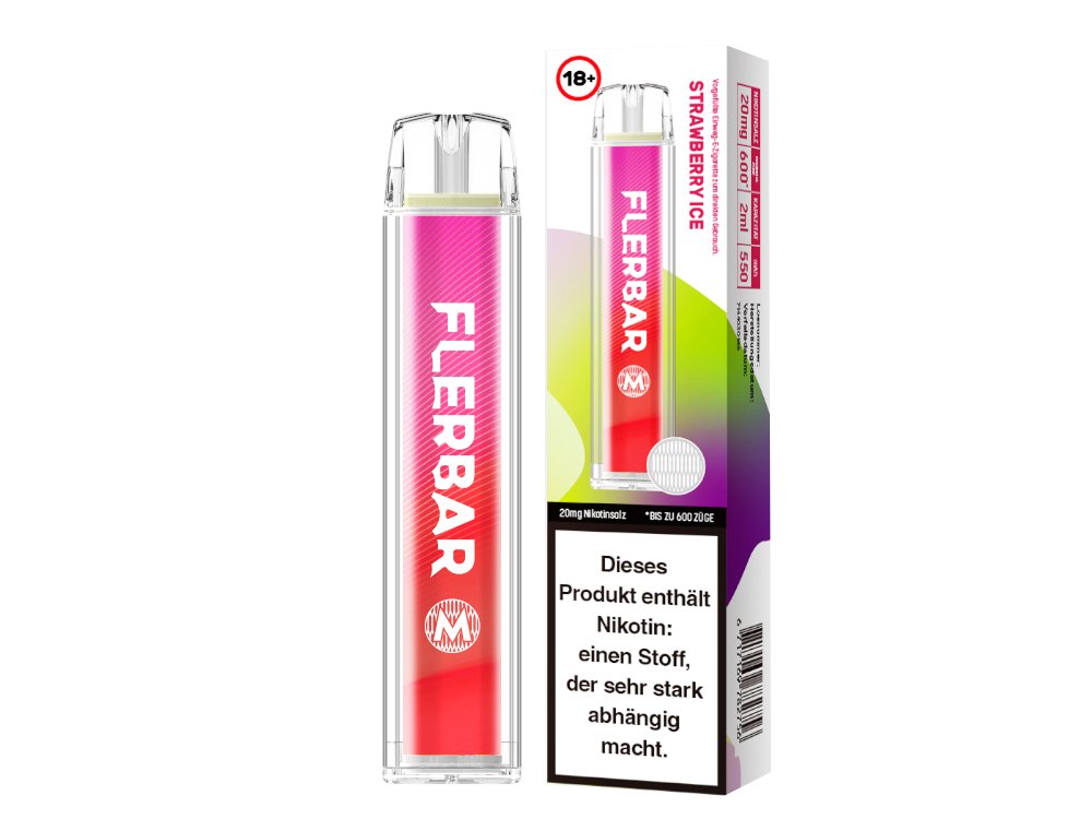 Flerbar - M - Einweg E-Zigarette (Nikotin) - Apple Ice 1er Packung 20 mg/ml- Vapes4you