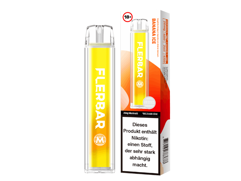 Flerbar - M - Einweg E-Zigarette (Nikotin) - Banana Ice 1er Packung 20 mg/ml- Vapes4you