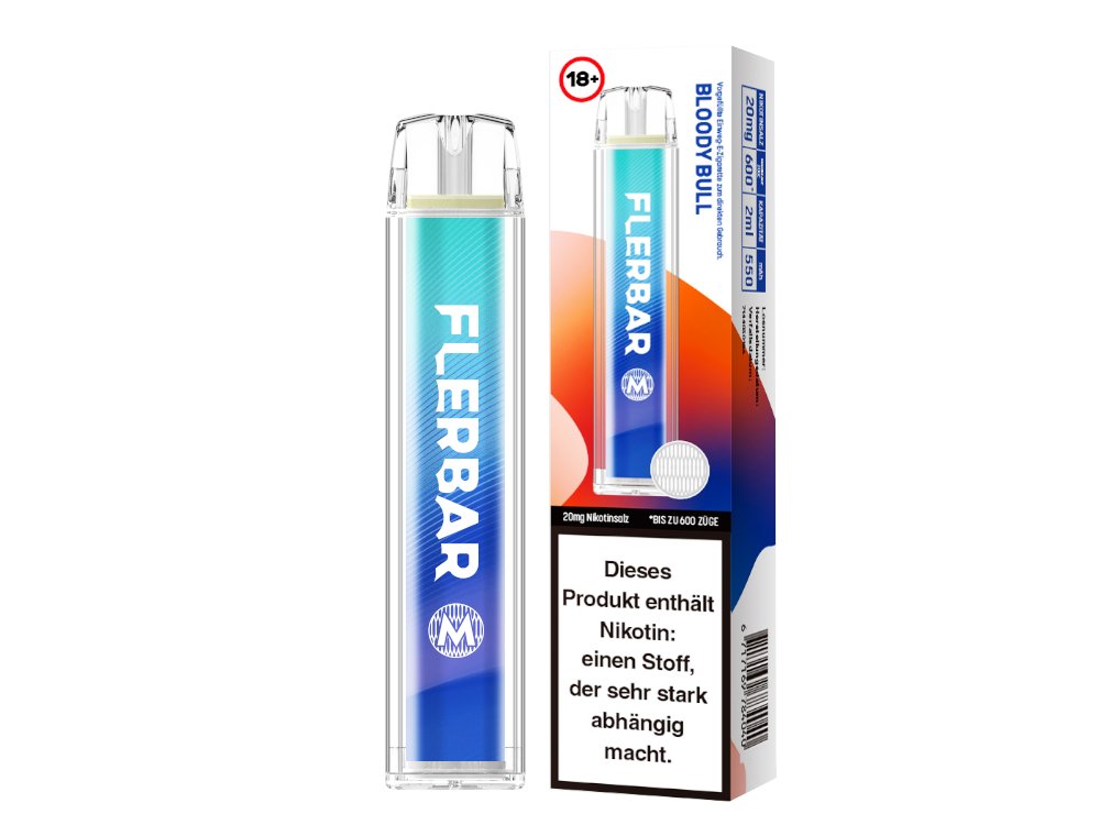 Flerbar - M - Einweg E-Zigarette (Nikotin) - Bloody Bull 1er Packung 20 mg/ml- Vapes4you
