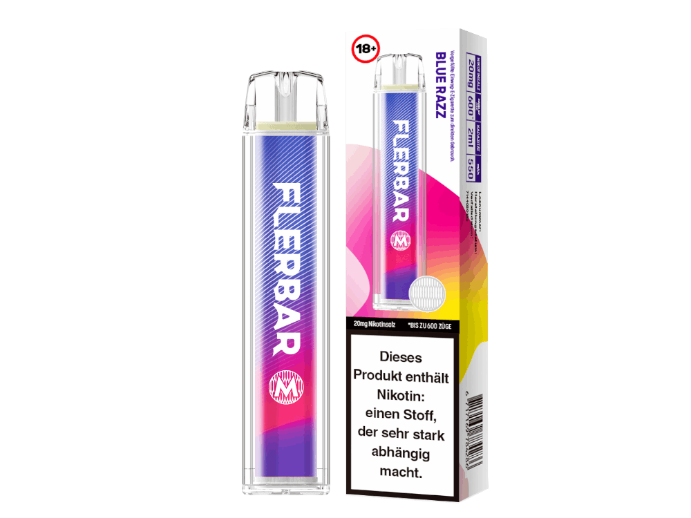 Flerbar - M - Einweg E-Zigarette (Nikotin) - Blue Razz 1er Packung 20 mg/ml- Vapes4you