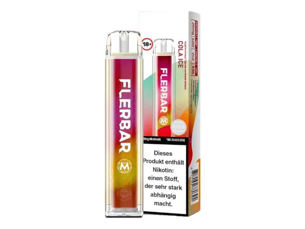 Flerbar - M - Einweg E-Zigarette (Nikotin) - Cola Ice 1er Packung 20 mg/ml- Vapes4you