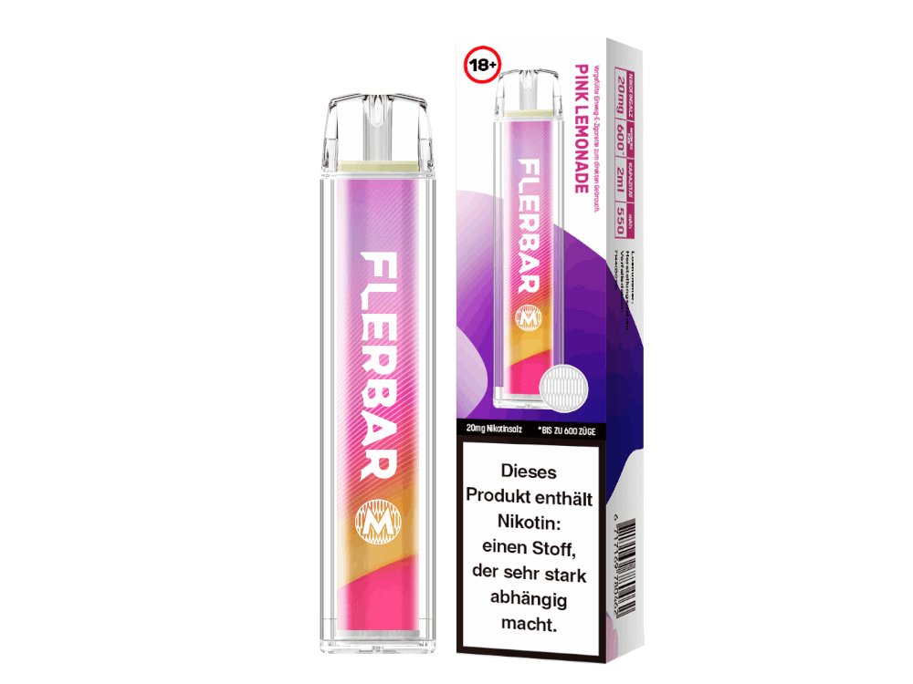 Flerbar - M - Einweg E-Zigarette (Nikotin) - Pink Lemonade 1er Packung 20 mg/ml- Vapes4you