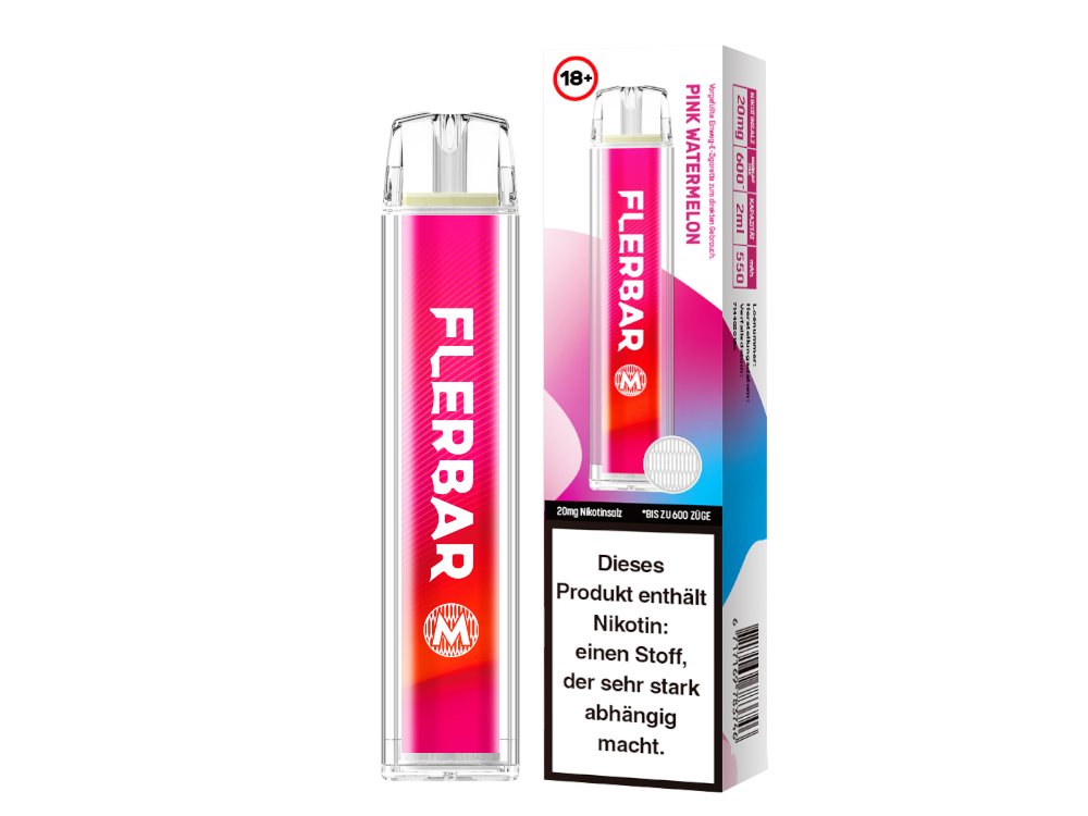 Flerbar - M - Einweg E-Zigarette (Nikotin) - Pink Watermelon 1er Packung 20 mg/ml- Vapes4you