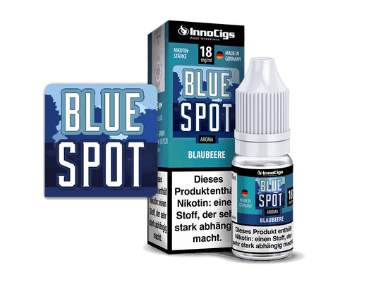 InnoCigs - Blue Spot Blaubeeren - 10ml Fertigliquid (Nikotinfrei/Nikotin) - 1er Packung 9 mg/ml - Vapes4you
