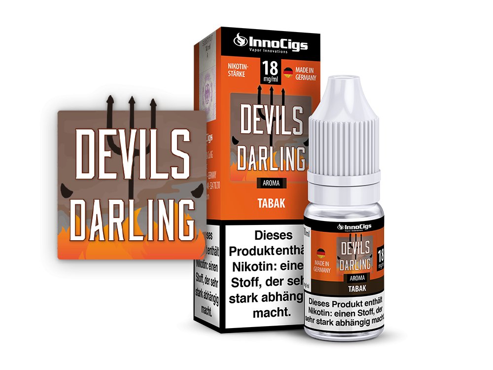 InnoCigs - Devils Darling Tabak - 10ml Fertigliquid (Nikotinfrei/Nikotin) - 1er Packung 18 mg/ml - Vapes4you