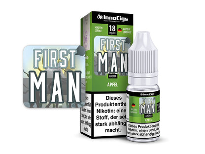 InnoCigs - First Man Apfel - 10ml Fertigliquid (Nikotinfrei/Nikotin) - 1er Packung 0 mg/ml - Vapes4you