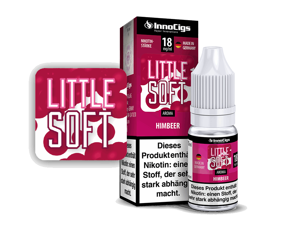 InnoCigs - Little Soft Himbeer - 10ml Fertigliquid (Nikotinfrei/Nikotin) - 1er Packung 0 mg/ml - Vapes4you