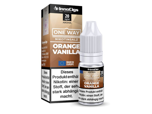 InnoCigs - One Way - Orange Vanilla - 10ml Fertigliquid (Nikotinsalz) - 1er Packung 20 mg/ml - Vapes4you