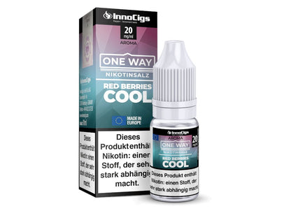 InnoCigs - One Way - Red Berries Cool - 10ml Fertigliquid (Nikotinsalz) - 1er Packung 0 mg/ml - Vapes4you