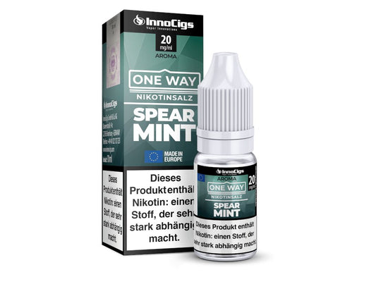InnoCigs - One Way - Spearmint - 10ml Fertigliquid (Nikotinsalz) - 1er Packung 20 mg/ml - Vapes4you