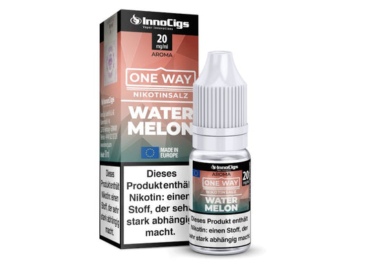 InnoCigs - One Way - Watermelon - 10ml Fertigliquid (Nikotinsalz) - 1er Packung 20 mg/ml - Vapes4you