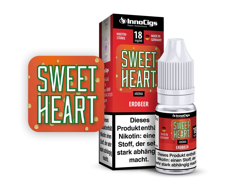 InnoCigs - Sweetheart Erdbeer - 10ml Fertigliquid (Nikotinfrei/Nikotin) - 1er Packung 0 mg/ml - Vapes4you