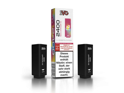 IVG - 2400 - 2ml Prefilled Pods (2 Stück pro Packung) - Berry Lemonade Ice 1er Packung 20 mg/ml- Vapes4you