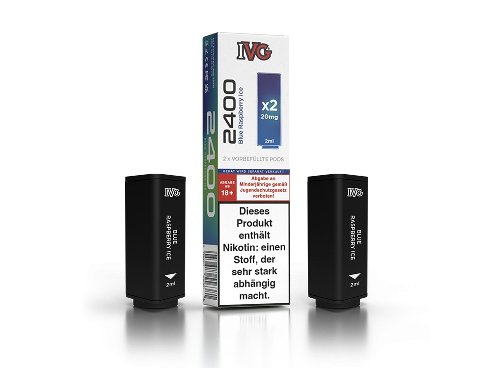 IVG - 2400 - 2ml Prefilled Pods (2 Stück pro Packung) - Blue Raspberry Ice 1er Packung 20 mg/ml- Vapes4you