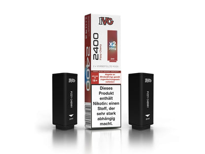 IVG - 2400 - 2ml Prefilled Pods (2 Stück pro Packung) - Fizzy Cherry 1er Packung 20 mg/ml- Vapes4you