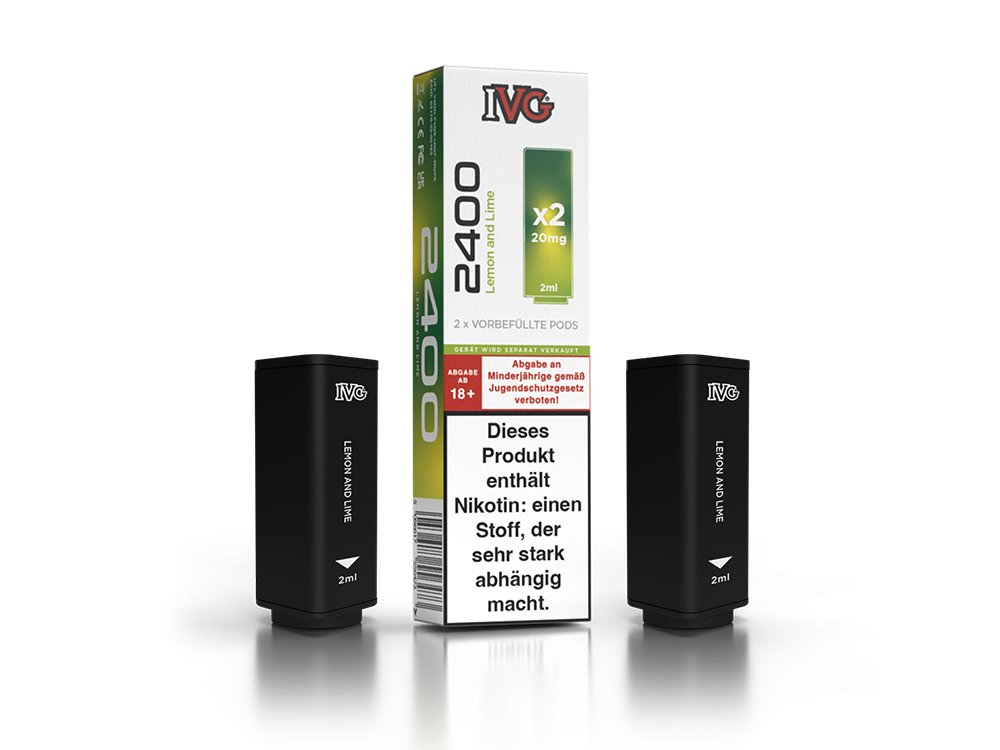 IVG - 2400 - 2ml Prefilled Pods (2 Stück pro Packung) - Lemon & Lime 1er Packung 20 mg/ml- Vapes4you