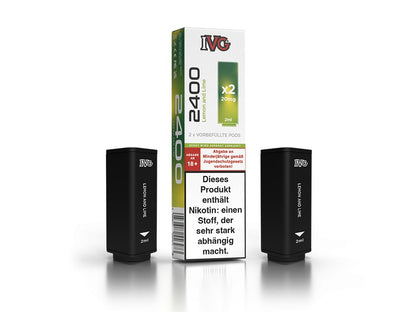 IVG - 2400 - 2ml Prefilled Pods (2 Stück pro Packung) - Lemon & Lime 1er Packung 20 mg/ml- Vapes4you