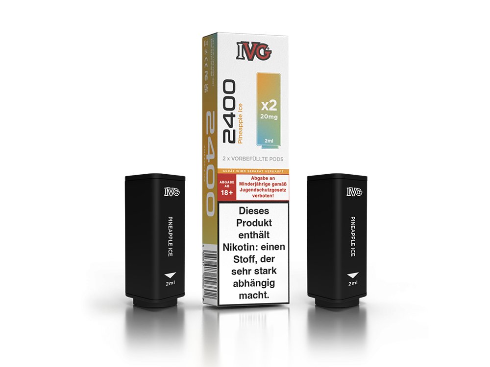 IVG - 2400 - 2ml Prefilled Pods (2 Stück pro Packung) - Pineapple Ice 1er Packung 20 mg/ml- Vapes4you