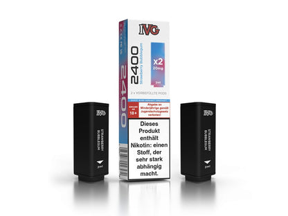 IVG - 2400 - 2ml Prefilled Pods (2 Stück pro Packung) - Strawberry Bubblegum 1er Packung 20 mg/ml- Vapes4you