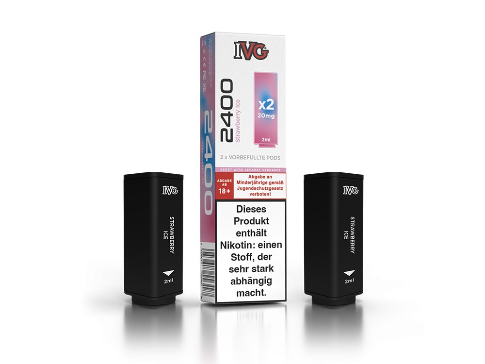 IVG - 2400 - 2ml Prefilled Pods (2 Stück pro Packung) - Strawberry Ice 1er Packung 20 mg/ml- Vapes4you