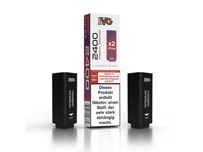 IVG - 2400 - 2ml Prefilled Pods (2 Stück pro Packung) - Strawberry Watermelon 1er Packung 20 mg/ml- Vapes4you